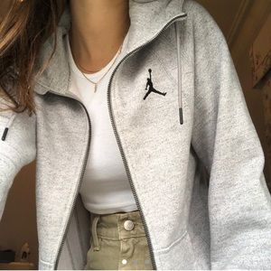 SOLD Grey and Black Nike Air Jordan Zip-Up Hoodie